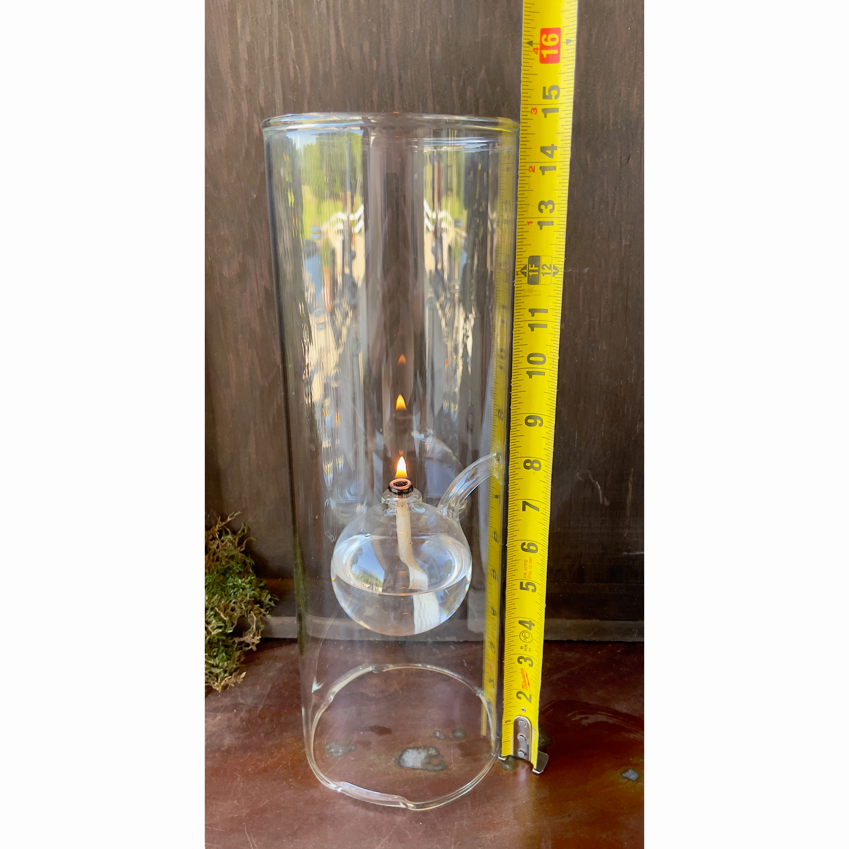 Wolfard Glass Blowing Company, Wolfard Oil Lamp 15"