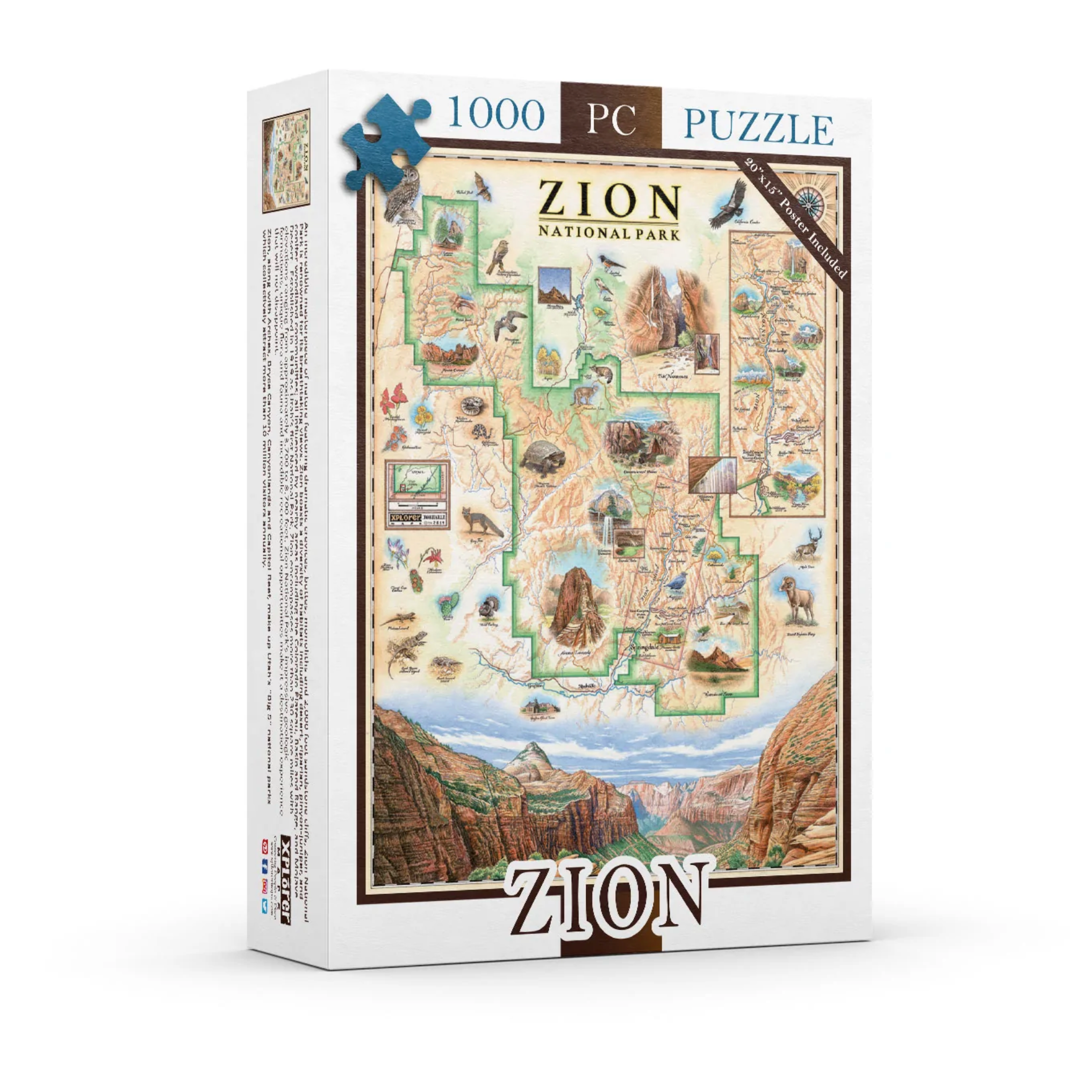 Xplorer Maps, ZION National Park 1,000 Piece Puzzle